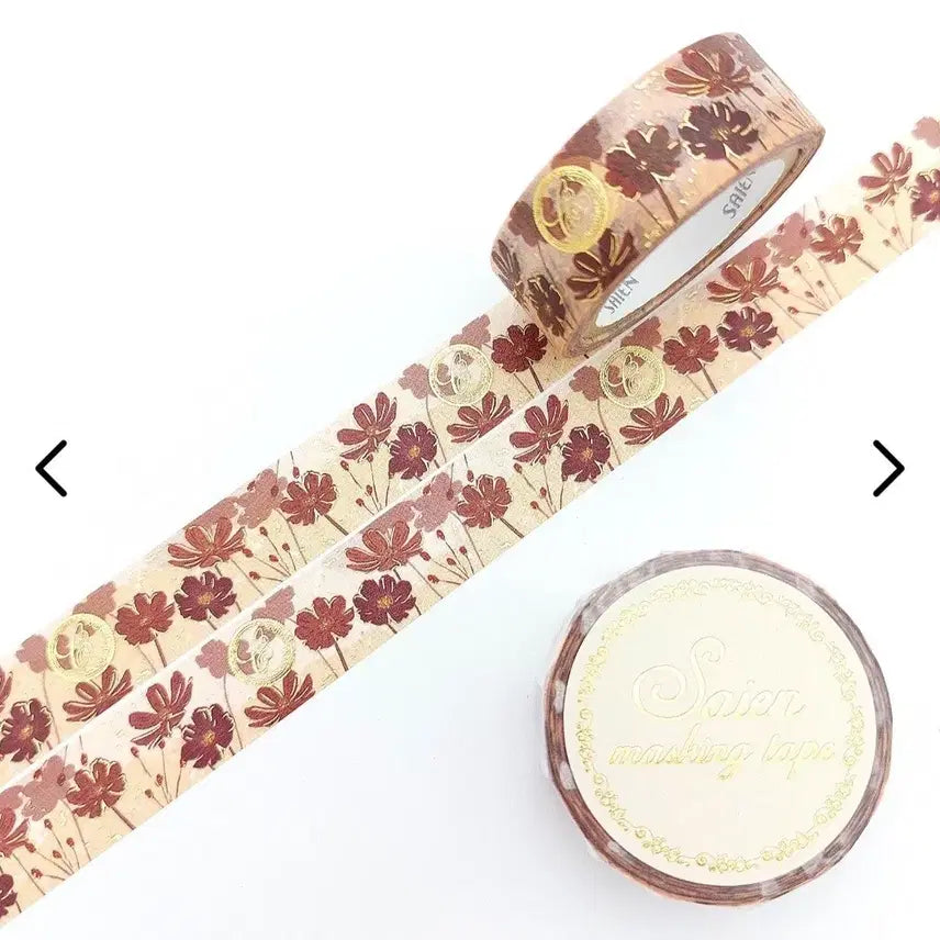 [BUNJANG] Saien Chocolate Cosmos Washi Tape / 사이엔 일본마테 초콜렛코스모스