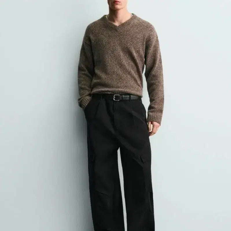 [BUNJANG] ZARA Black Curved Cargo Pants (2026 New Arrival) / 자라 블랙 커브드 카고팬츠 26년 신상 새상품 4575/430