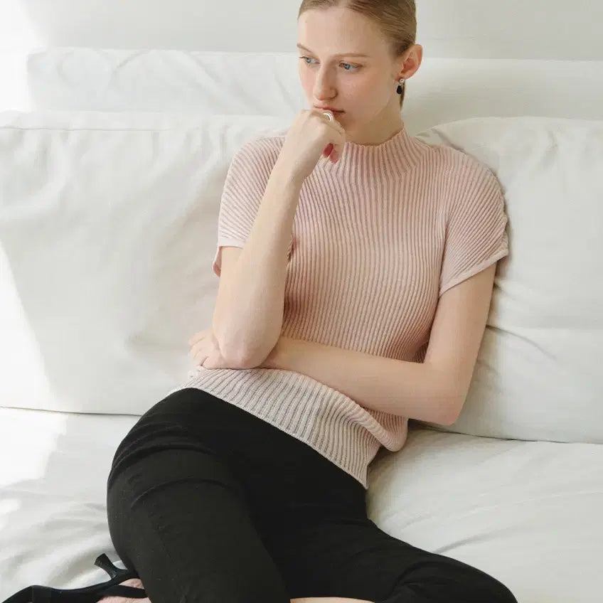 [BUNJANG] Sie Pleated Dolman Knit - Pale Pink (New) / 택0) Sie 로디 플리츠 돌먼 니트 새상품
