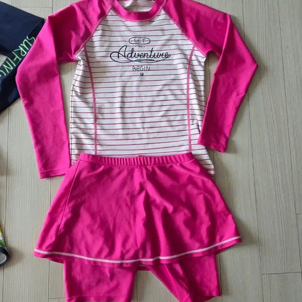 [BUNJANG] Girls' Rash Guard Swimsuit / 여아 래쉬가드 수영복 70