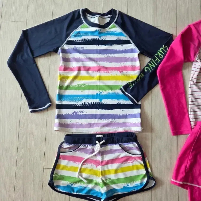 [BUNJANG] Girl's Rash Guard Swimsuit / 여아 래쉬가드 수영복 65-70
