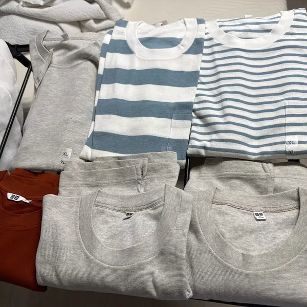 [BUNJANG] Uniqlo Oversized Half-Sleeve T-Shirts Bundle Set (XL) / 유니클로 반팔 오버사이즈 티셔츠 6점 일괄 판매 합니다
