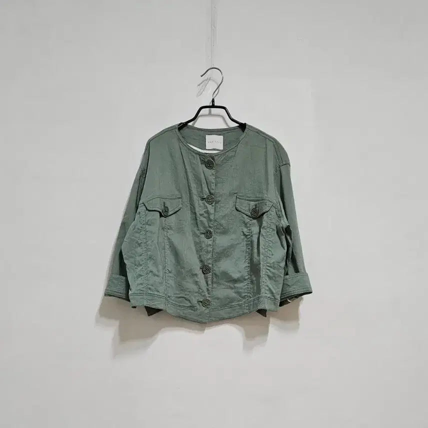 [BUNJANG] Linen Stand Collar Jacket / 린넨 노카라 자켓