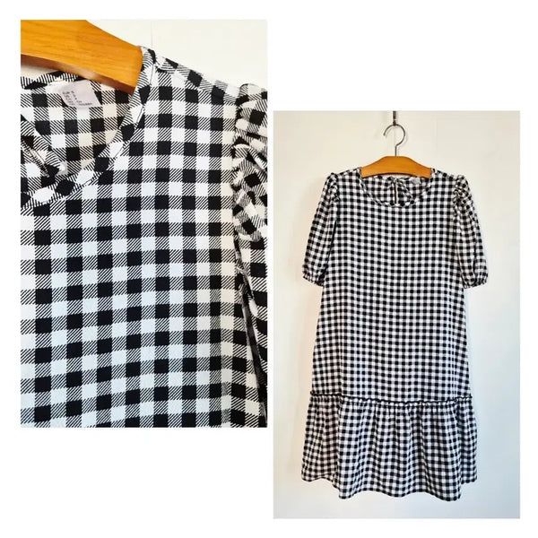 [BUNJANG] H&M Gingham Check Midi Dress / [S] H&M 깅엄 체크 원피스 / 에이치앤엠