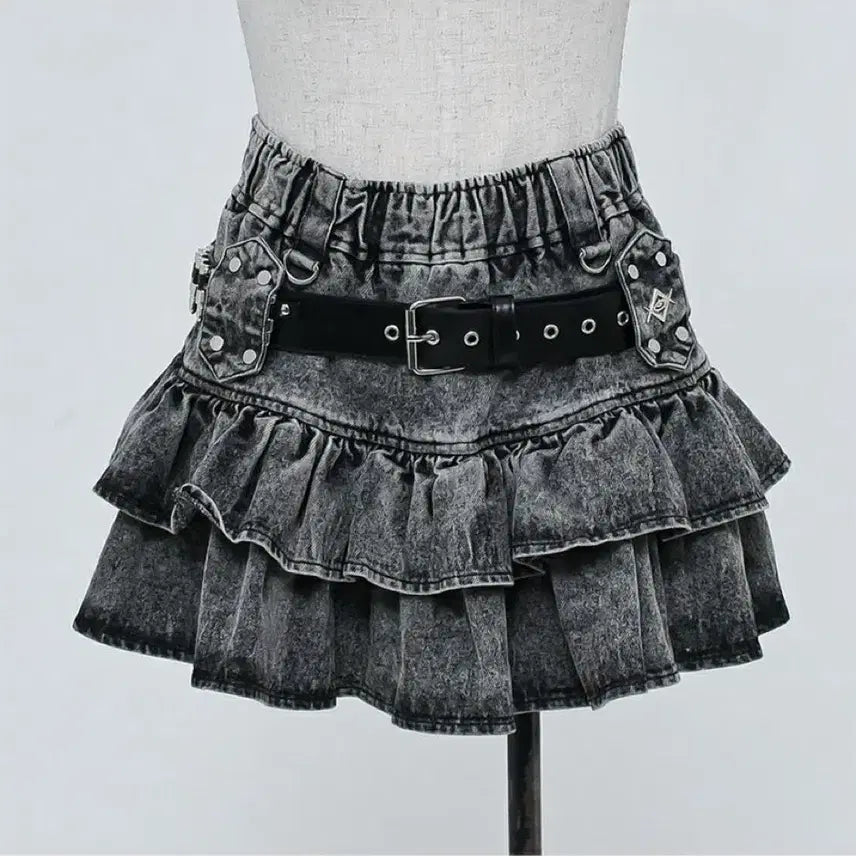 [BUNJANG] Reflem High-Waist Bullet Belt Skirt / reflem 레플렘 탄환 벨트 스커트