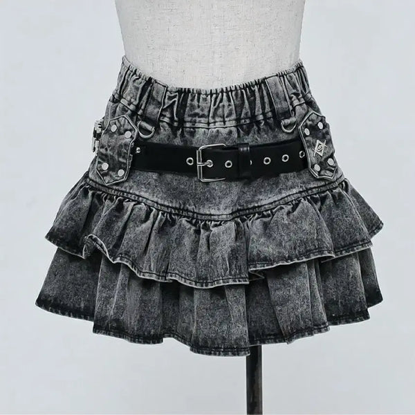 [BUNJANG] Reflem High-Waist Bullet Belt Skirt / reflem 레플렘 탄환 벨트 스커트