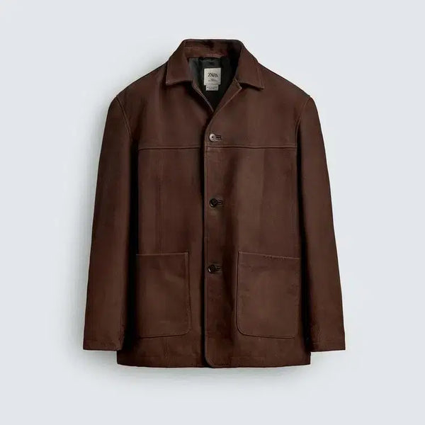 [BUNJANG] Zara Buffalo Leather Jacket L / ZARA 자라 버팔로 가죽자켓