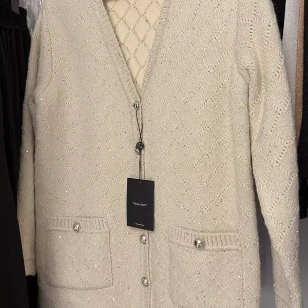 [BUNJANG] The Lauren Long Knit Cardigan / 더로랑 롱 니트