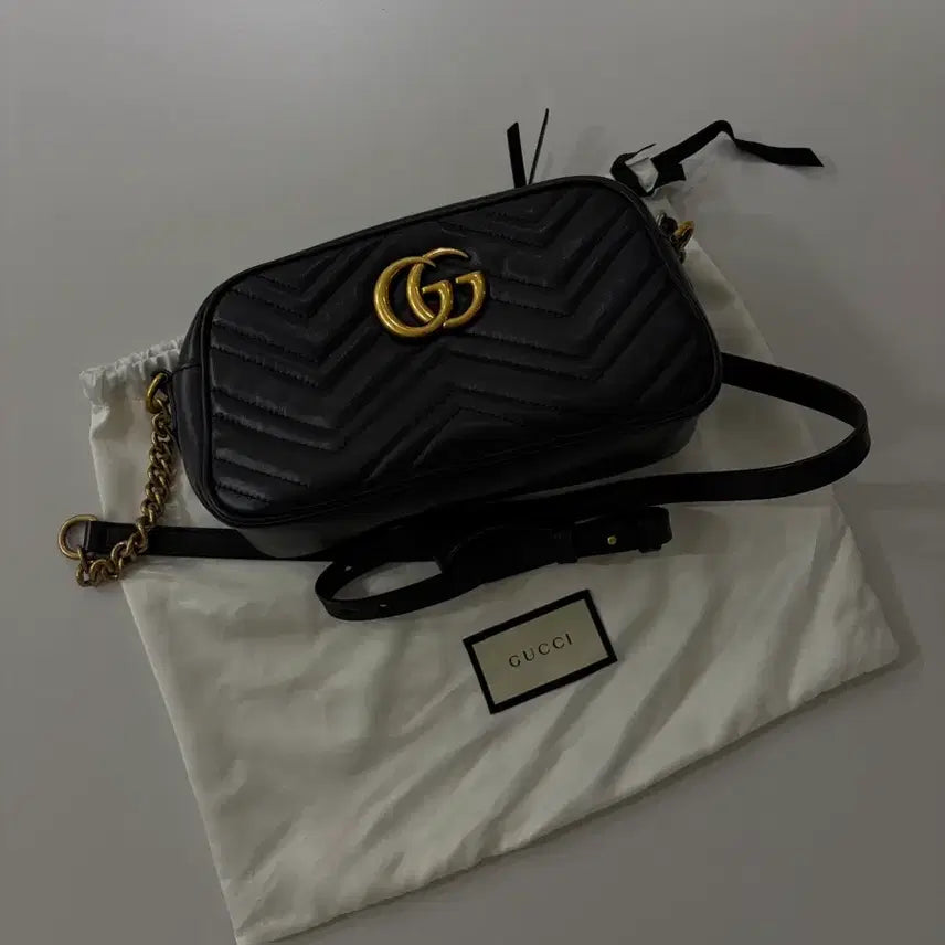 [BUNJANG] Gucci Matelassé Small Camera Bag Black / 구찌 마틀라세 스몰 카메라백 블랙