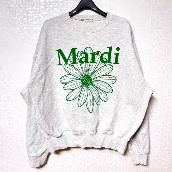 [BUNJANG] Mardi Mercredi Women's Big Logo Sweatshirt Oversized Fit / 마르디 메크르디 여성 빅로고 맨투맨 스웻셔츠 오버핏