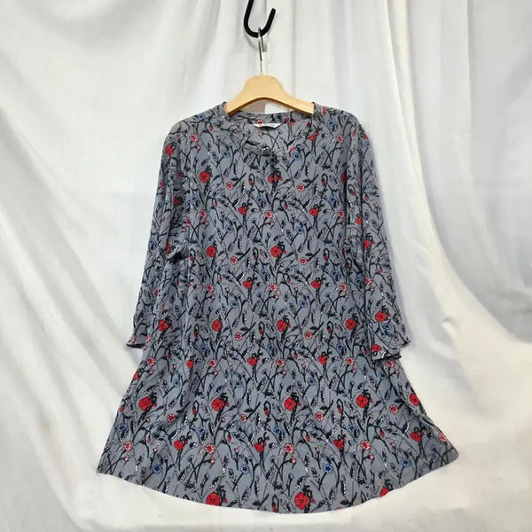 [BUNJANG] Yuseong Flower Pattern 8-Part Sleeve Dress XL / 유성플라워여성 패턴 8부 XL