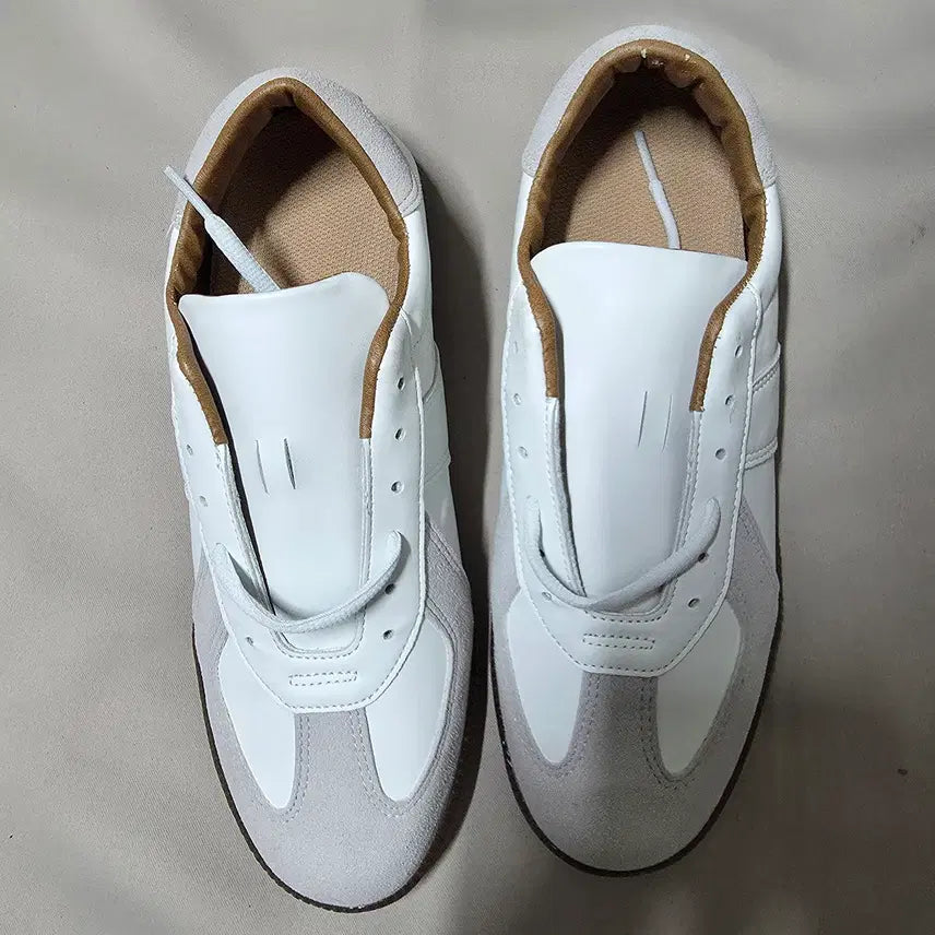 [BUNJANG] German Military Style Platform Sneakers (White, 275mm) / 0. 보세 키높이 독일군 스니커즈 (화이트 275) 단화 운동화