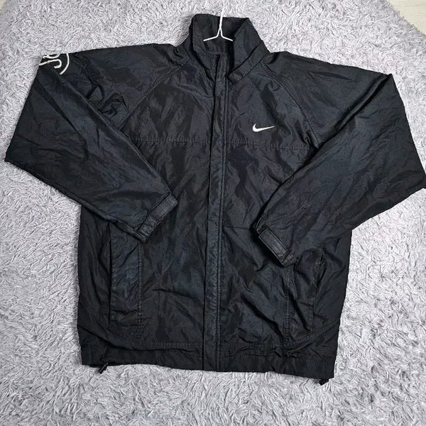[BUNJANG] Nike Old School Windbreaker Jacket Black M / 나이키 올드스쿨 바람막이 자켓 블랙 M