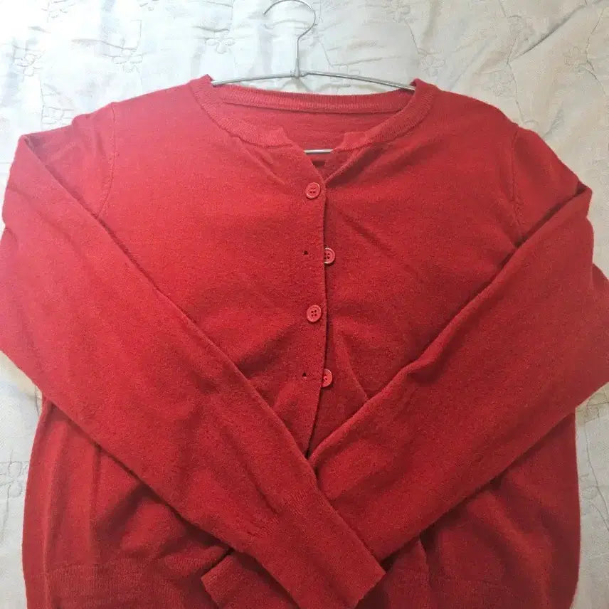 [BUNJANG] Thin Red Cardigan / 얇은 빨간 가디건