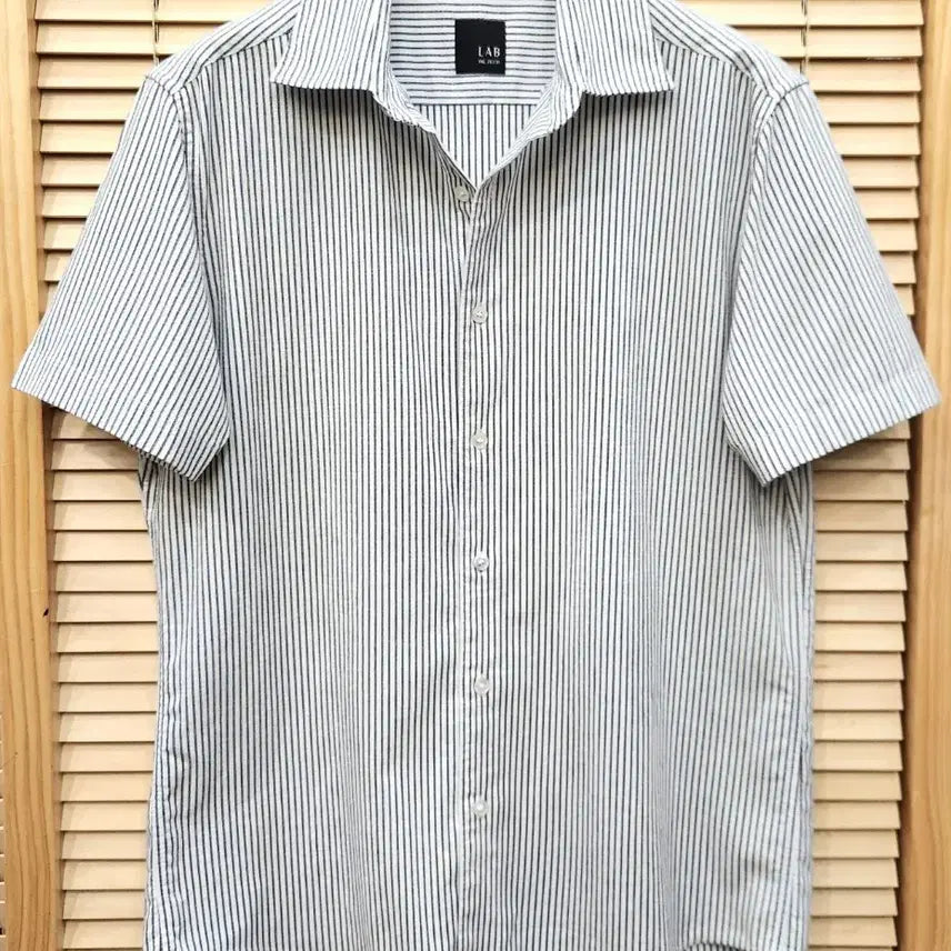 [BUNJANG] LAB 100% Cotton Blend Striped Short Sleeve Shirt Size 95 / 빨질레리 남성 스트라이프 반팔셔츠 셔츠 95