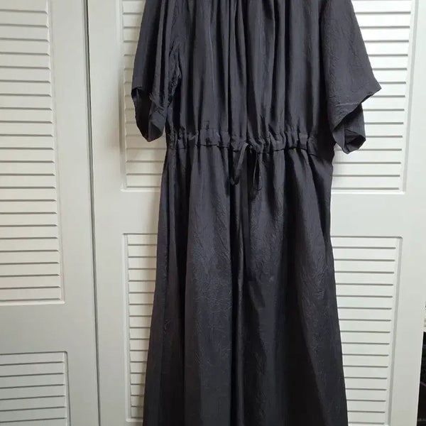 [BUNJANG] Hong Seung Ae Punggi In-gyeon Side Shirring Long Dress / 홍승애풍기인견 인견원피스 사이드셔링원피스M-차콜