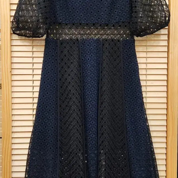 [BUNJANG] Sandro Maria Eyelet Lace Dress / 산드로 마리아 아일렛 레이스 원피스