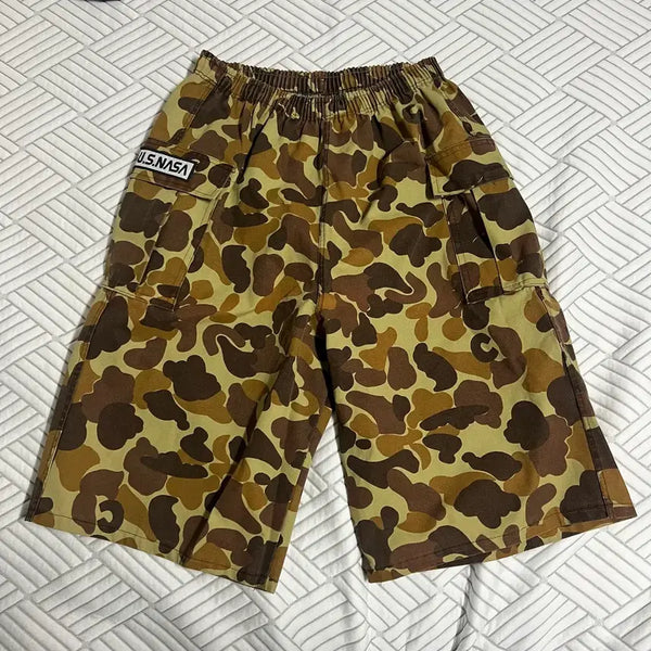 [BUNJANG] Vintage Military Cargo Shorts Camouflage / 빈티지 밀리터리 카고팬츠 F NASA 카모 플라주 반바지 7부 5부