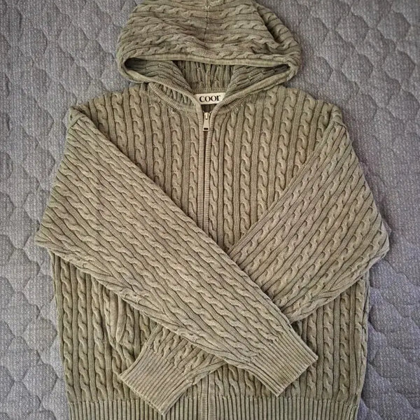[BUNJANG] COOR Cable Hoodie Zip-up L / 쿠어 케이블 후디 집업 L