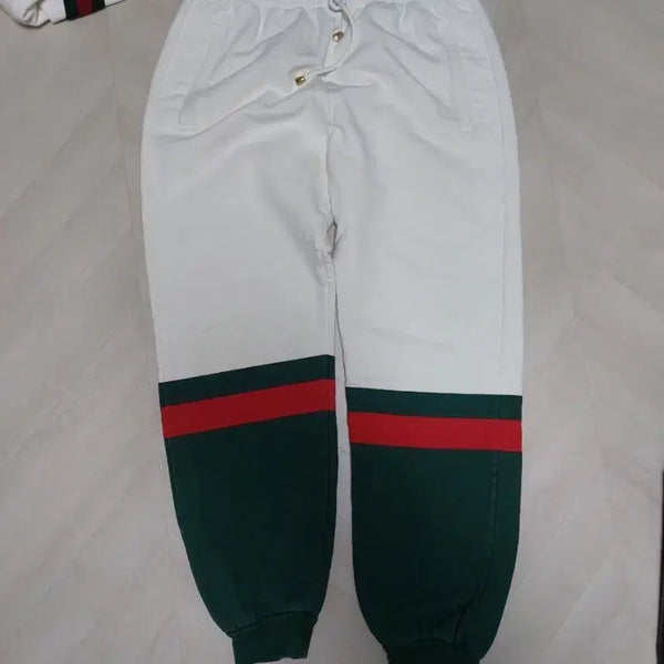 [BUNJANG] Gucci Web Panel Training Pants White Green M / 구찌 웹패널 트레이닝 팬츠 화이트 그린 M 정품검수완료