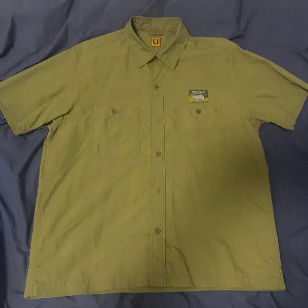 [BUNJANG] Human Made Genuine Nylon Short Sleeve T-Shirt / 휴먼메이드 정품 나일론 숏슬리브 반팔 셔츠 판매합니다.