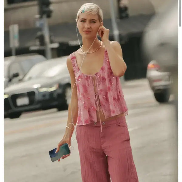 [BUNJANG] Zara Sequin Tulle Top / 자라 리본 시퀸 튤 탑 새상품 S, L