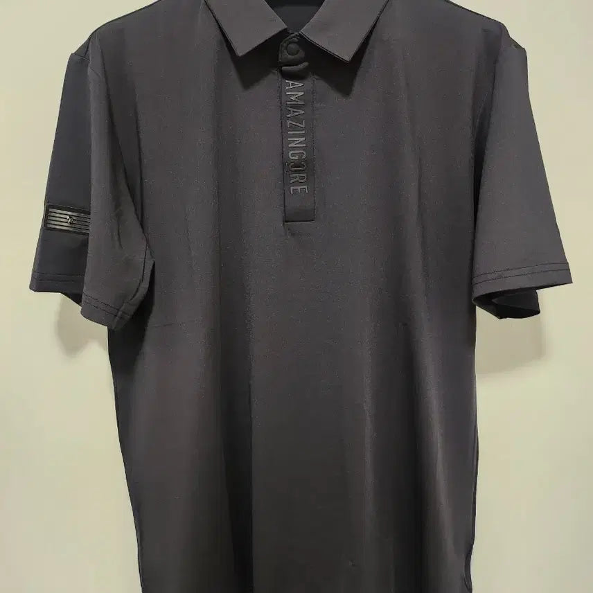 [BUNJANG] Amazingcree Men's Golf Short-Sleeve Polo Shirt Black / 어메이징크리 남성 골프 카라 반팔티 (새생품)