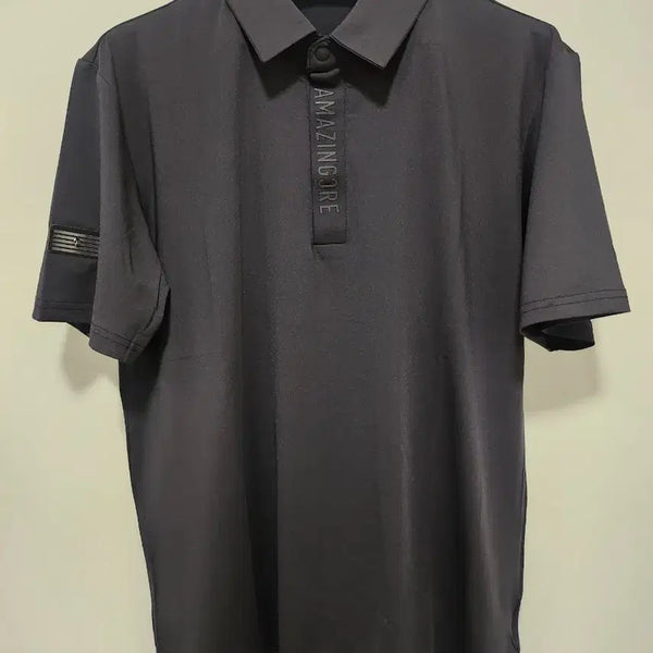 [BUNJANG] Amazingcree Men's Golf Short-Sleeve Polo Shirt Black / 어메이징크리 남성 골프 카라 반팔티 (새생품)