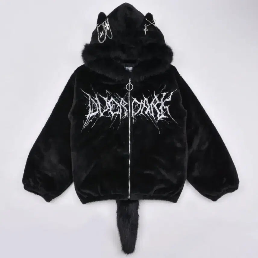 [BUNJANG] Volcan Fuwamoko Cat Ear Fur Parka / 볼칸 volcan 후와모코 네코미미 퍼파카s