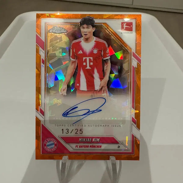 [BUNJANG] Kim Min-jae 2025 Limited Edition Orange Sapphire Autograph Card Bayern Munich / 바이에른 뮌헨 김민재 25한정 오렌지 사파이어 오토 카드