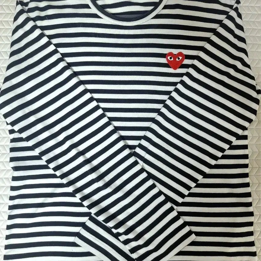 [BUNJANG] Comme des Garçons PLAY Striped Long Sleeve T-shirt / 플레이 꼼데가르송 스트라이프 롱슬리브 티셔츠