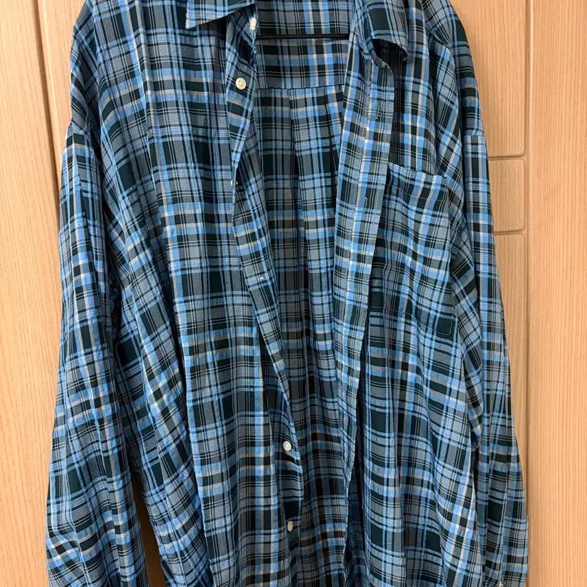 [BUNJANG] DNSr Checkered Shirt Blue L / Dnsr 체크셔츠 블루 L