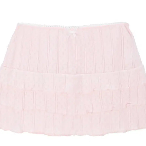 [BUNJANG] ASIF&E Lovely Eyelet Cancan Mini Skirt Pink / 에즈이프캘리 LOVELY EYELET CANCAN MINI SKIRT 핑크
