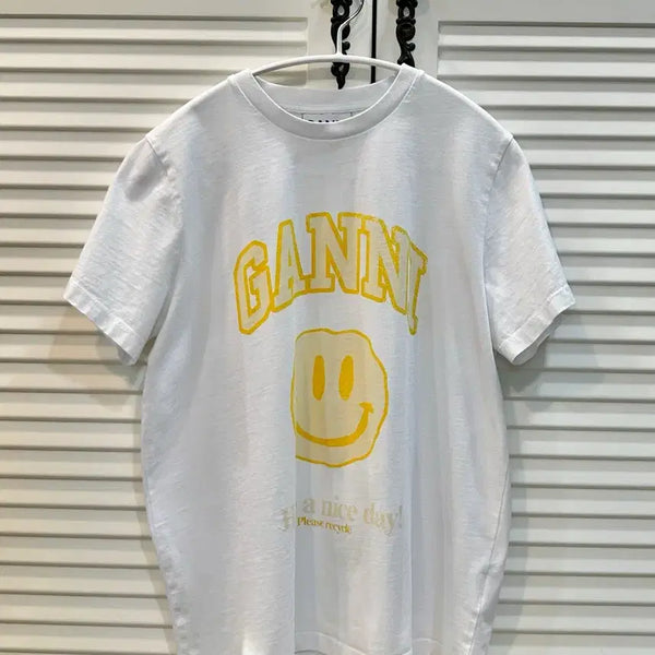 [BUNJANG] GANNI Smile T-Shirt XS / 가니 스마일 티셔츠 xs