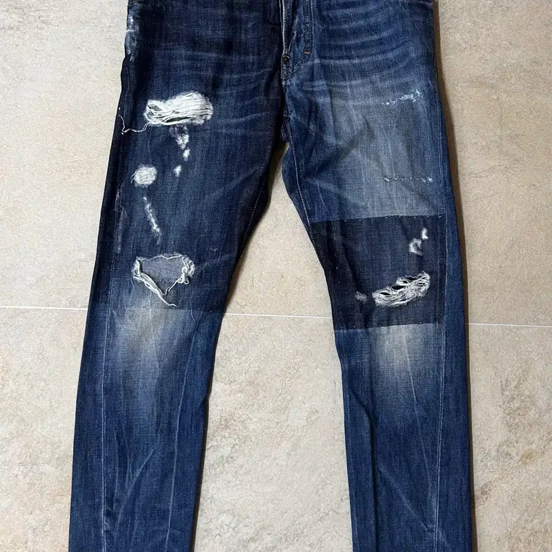 [BUNJANG] Dsquared2 Classic Kenny Two-Tone Denim Jeans (Size 46) / 디스퀘어드2 클래식 케니 투톤 반반 데님 (46사이즈)