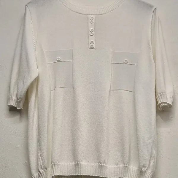 [BUNJANG] BCBG Short-Sleeve Summer Knit Top / 55~55반)BCBG 반팔 썸머니트