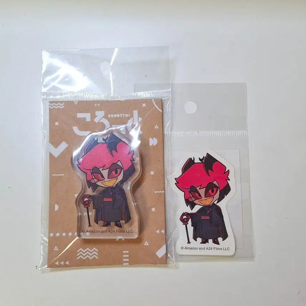 [BUNJANG] Hazbin Hotel Alastor Kimono Acrylic Standee Sticker Bundle (Sealed) / 해즈빈호텔 알래스터 기모노 아크릴 코롯토 스티커 미개봉