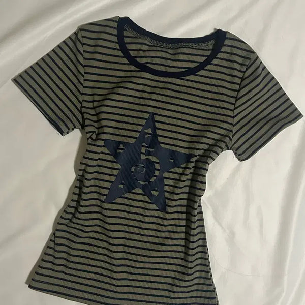 [BUNJANG] Slim Fit Khaki Short Sleeve T-Shirt / 슬림핏 카키색 반팔티 5000원