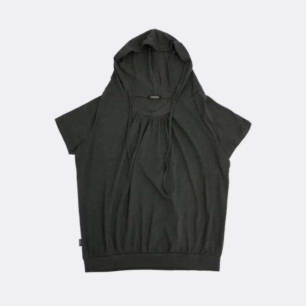 [BUNJANG] Seric Rouge Hooded Top Charcoal / 세릭 루즈 후디드 탑 차콜