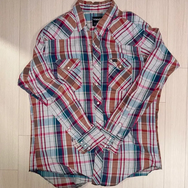 [BUNJANG] Wrangler Western Vintage Check Shirt XL-XXL / 랭글러 웨스턴 빈티지 체크 셔츠 XL~XXL