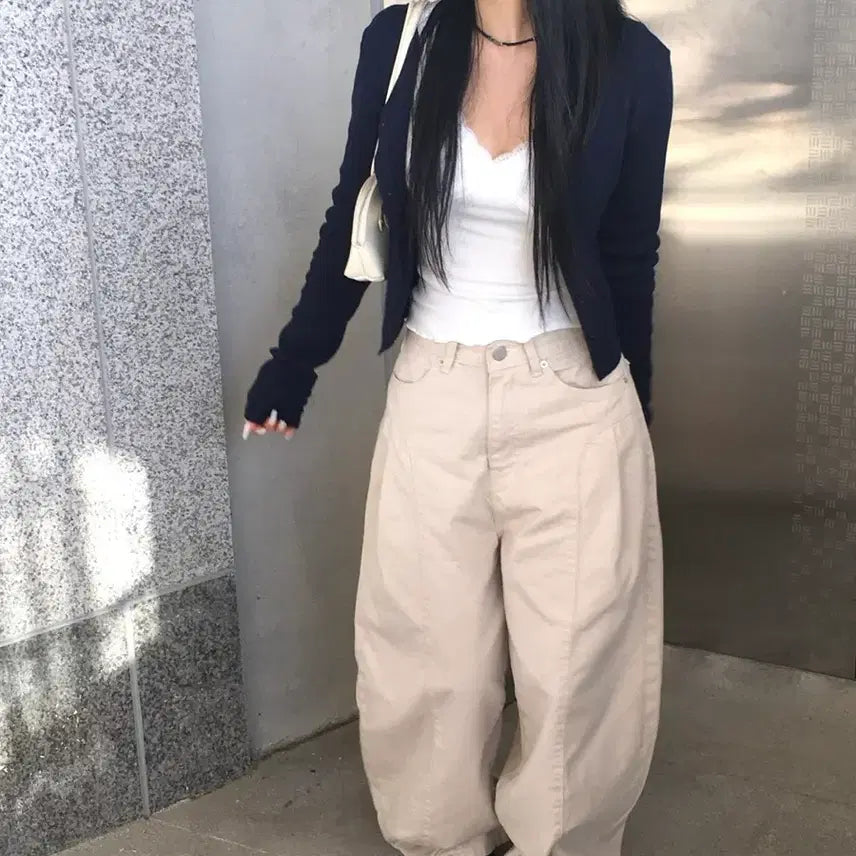 [BUNJANG] Mude Pin-tuck Wide Pants / 뮤드 핀턱 절개 와이드 팬츠