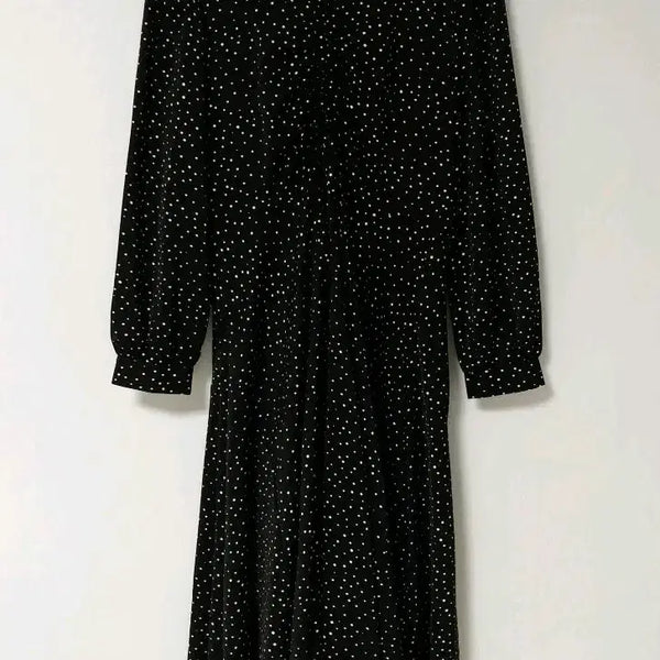 [BUNJANG] RIRICO Black Dot Long Dress Size 2 / [리리코 RIRICO] 블랙 도트 롱 원피스 / 2사이즈 (하객룩, 데이트룩)