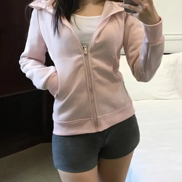[BUNJANG] Pink Hoodie / 핑크 후드집업 시즈니룩 콘서트룩 여놀룩 소녀