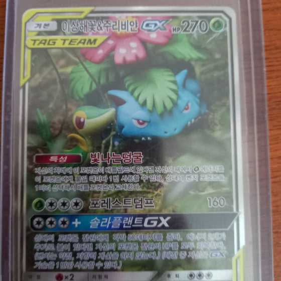 [BUNJANG] Venusaur & Ribombee Tag Team GX Full Art Card / 이상해꽃 주리비얀 태그팀 gx 특일