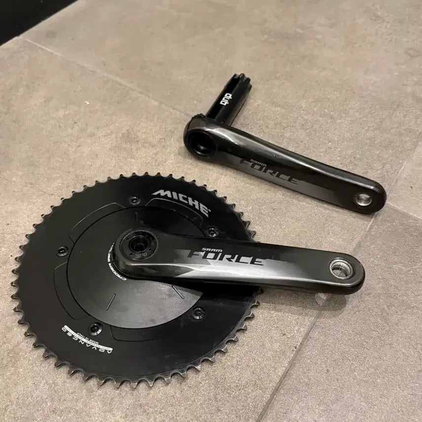 [BUNJANG] SRAM Force Disk Crankset with Miche 54T Chainring / 비비포함 무하자급 픽시 컨버젼 스램 포스 디스크크랭크+미케 54t 체인링