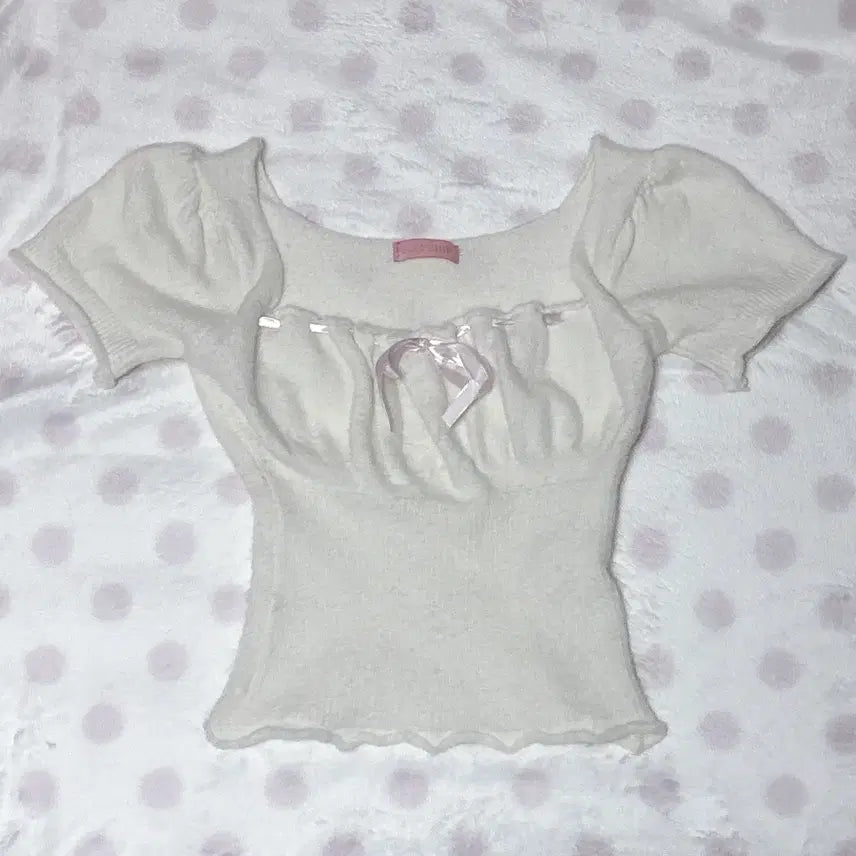 [BUNJANG] STC Etude Vintage Ballerina Short Sleeve Knit / stc 엣팃시 빈티지 발레리나 반팔 니트