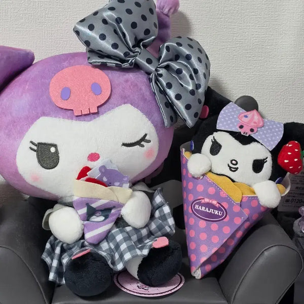 [BUNJANG] Sanrio Kuromi "Shopping Series" Crepe Plush Doll / 쿠로미 무뉴구루미 쇼핑시리즈 크레페 누이 인형