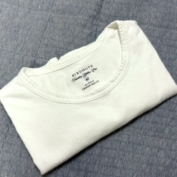 [BUNJANG] Birdnote White T-Shirt (2-Pack) / [40] 버드노트 화이트 티셔츠