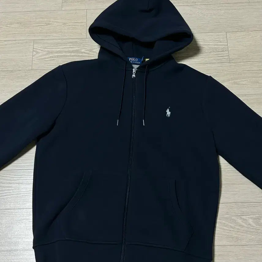 [BUNJANG] Polo Ralph Lauren Navy Hooded Zip-Up / [M] 폴로 랄프로렌 네이비 후드 집업 한글택