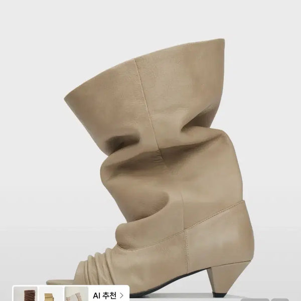 [BUNJANG] 101 Slouchy Open Toe Boots - Ivory / 101 slouchy open toe boots / ivory 이크닉 부츠